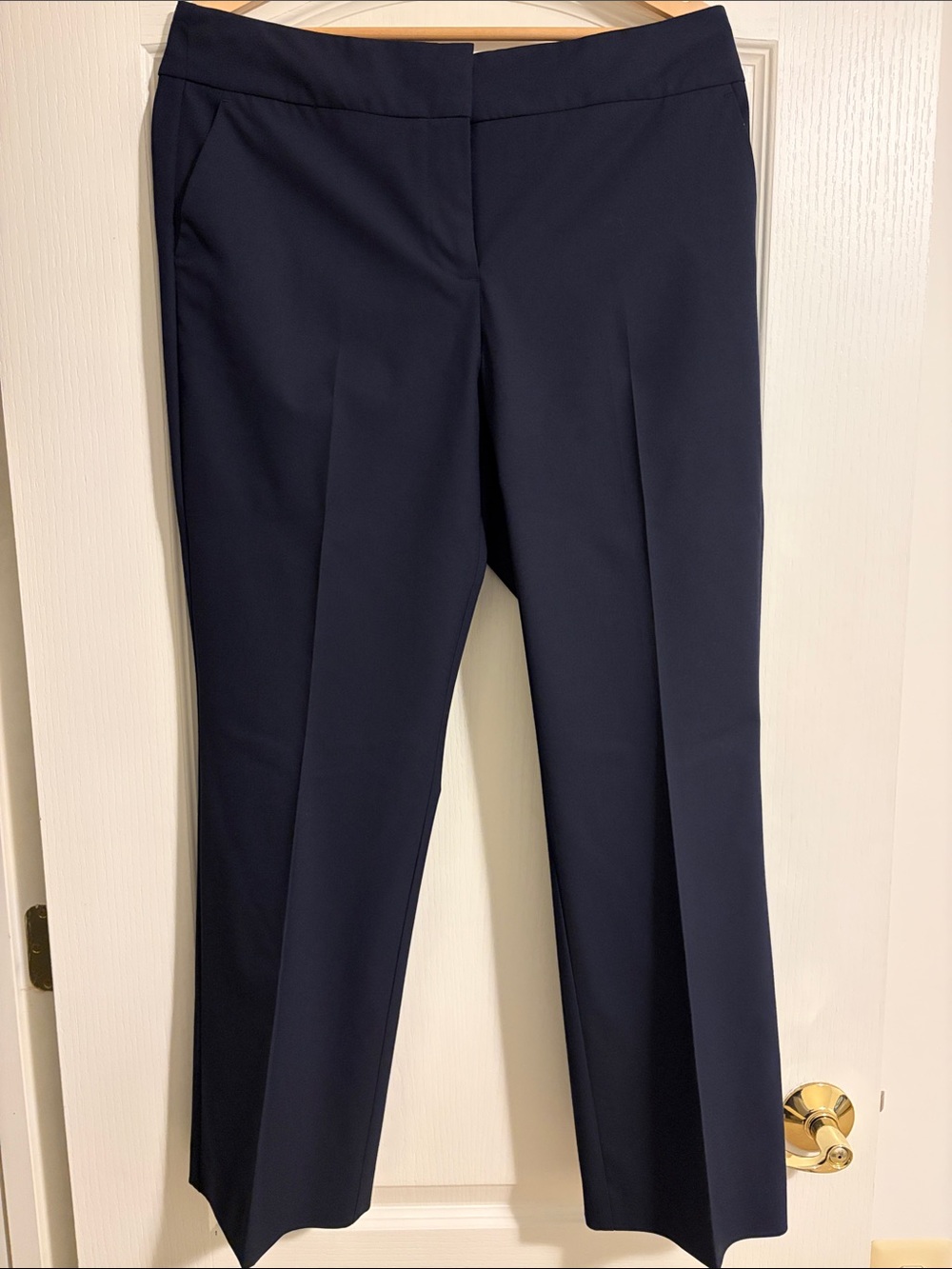 Ann Taylor Factory Navy Straight-Leg Dress Trousers